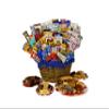 All American Gourmet Gift Basket of Chocolate, Cookies, Candy, Snack, and Treats, Hand-Crafted with a Stunning Red, White, and Blue Double Bow (66 Piece) view 1