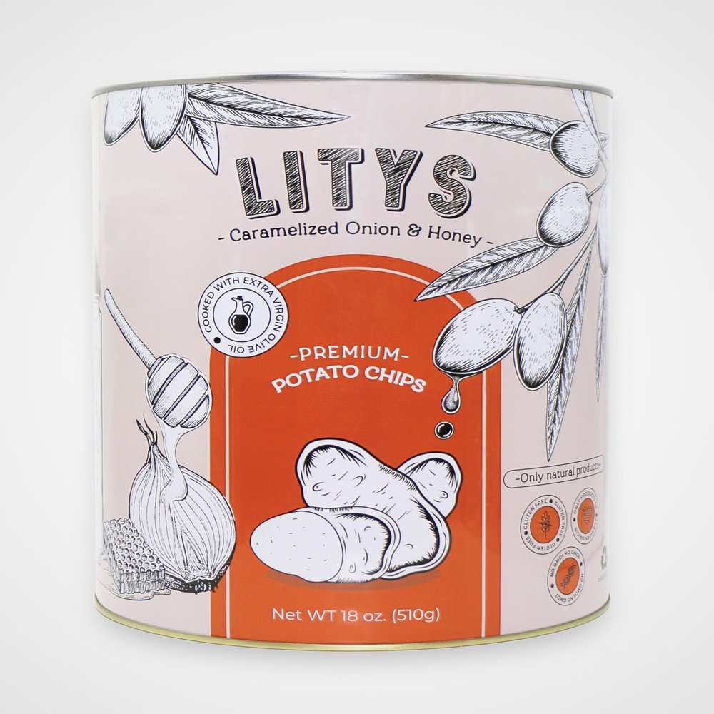 LITYS Premium Kettle Cooked Potato Chips with Olive Oil  Caramelized Onion & Honey  18 oz