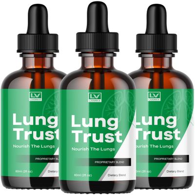 (3 Pack) Lung Trust Liquid Drops, Lung Trust Drops, Lung Trust, Lung Trust Liquid, Lung Trust Liquid Drop, Lung Trust Drops Advanced Formula 3 Bottles for 90 Days