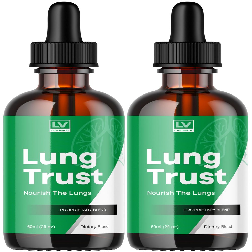 (2 Pack) Lung Trust Liquid Drops, Lung Trust Drops, Lung Trust, Lung Trust Liquid, Lung Trust Liquid Drop, Lung Trust Drops Advanced Formula 2 Bottles for 60 Days