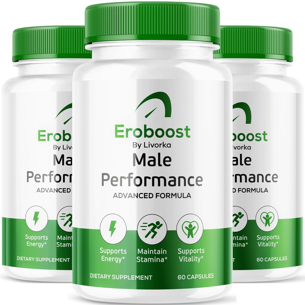 LIVORKA Eroboost Supplement for Men Male Performance Advanced Formula - 180 Capsules for 3 Months - Pack of 3