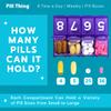 8 Times a Day, 7 Day Large Weekly Pill Organizer with Holder Tray, Vitamin, Medicine Box, Multicolor (8X a Day - 1 Pack) view 2