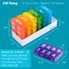 8 Times a Day, 7 Day Large Weekly Pill Organizer with Holder Tray, Vitamin, Medicine Box, Multicolor (8X a Day - 1 Pack) view 4
