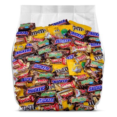 Mars Assorted Chocolate Candy Variety Pack - 5lb Bulk Chocolate Candy Assortment - Individually Wrapped Fun Size Snickers, Twix, and Milky Way Mixed Chocolates - 5 Pound Bag of Bulk Candy