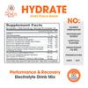 The Genius Brand Genius Hydrate - Electrolyte Supplement for Daily Hydration - Coconut Water - Sugar-Free - 8 Essential Minerals & Nutrients - Non-GMO - Sour Peach Rings - 20 Servings view 2