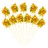 100 Pcs Firework Cupcake Toppers Foil Cake Toppers Fancy Cocktail Picks Tinsel Drink Stirrers Glitter Food Toothpicks Sparkly Cake Decorations for Birthday Wedding Golden view 1