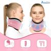 Atsuwell Soft Neck Brace Cervical Collar, Adjustable Neck Support Brace with Removable Gel Pack, Reusable Ice Wrap for Correct Posture, Sleeping, Pink view 2