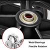 2PCS Wheel Replacement Wheelchair Front Wheels 6/7/8inch Replacement Casters Wheels Rollator Walker Anti-Slip Replacement Wheel Accessories Black(7inch(17cm)) view 3
