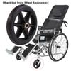 2PCS Wheel Replacement Wheelchair Front Wheels 6/7/8inch Replacement Casters Wheels Rollator Walker Anti-Slip Replacement Wheel Accessories Black(7inch(17cm)) view 4