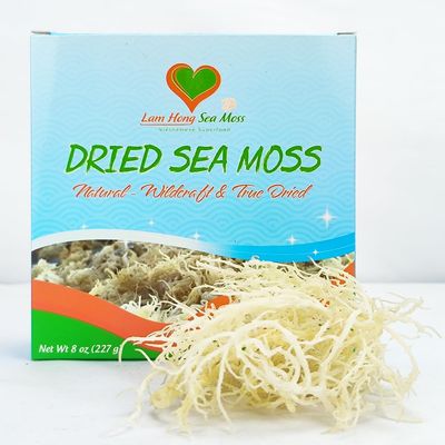 Lam Hong Sea Moss Dried 8oz  Make own Sea Moss Gel Organic Raw, Add to Salad, Sun-Dried, Wild Harvested for High Expansion & Natural Flavor, Iodine & Minerals, Supports Wellness, Vietnamese Sea Moss.