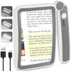 Rechargeable Magnifying Glass with Light for Reading, 5X Large Page Magnifier with LED Lighted for Seniors Low Vision, Folding Handheld Lightweight Rectangle Magnifier for Reading Book Small Print view 1