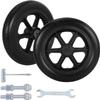 12 Inch Wheelchair Wheels Assembly,SOGIME 12 1/2x2 1/4 Solid Tire Rear Wheel Replacement for Transport Wheel Chair Manual Wheelchairs view 1