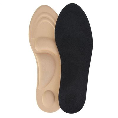 2pcs Shoe Insoles,Memory Foam Insoles for Women, Beige Sponge Shoes Insole Sneaker Insert Cushion, Medical Grade Arch Support Inserts for Relieving Plantar Fasciitis (Skin Color)