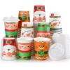 Peryiter 100 Pack 9 oz Christmas Paper Coffee Cups with Lids Disposable Hot Chocolate Cups Christmas Drinkware Party Supplies for Coffee Tea Beverage, 4 Styles view 1