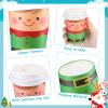 Peryiter 100 Pack 9 oz Christmas Paper Coffee Cups with Lids Disposable Hot Chocolate Cups Christmas Drinkware Party Supplies for Coffee Tea Beverage, 4 Styles view 3