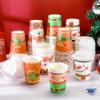 Peryiter 100 Pack 9 oz Christmas Paper Coffee Cups with Lids Disposable Hot Chocolate Cups Christmas Drinkware Party Supplies for Coffee Tea Beverage, 4 Styles view 4