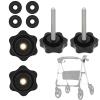 2 Pack Adjustment Knobs Rollators Walker Accessories Adjustable Height Arm Track Bolt Set Walker Handle Grips Screw with Knob M6 T Track Bolts view 1