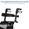 2 Pack Adjustment Knobs Rollators Walker Accessories Adjustable Height Arm Track Bolt Set Walker Handle Grips Screw with Knob M6 T Track Bolts view 4