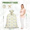 2Pcs Extra Large Baby Gift Bag Baby Shower 48"x 36" Jumbo Plastic Present Bag Eucalyptus Leaves Birthday Large Gift Wrapping Bags Oversized Oh Baby Sage Green Gender Reveal Birthday Party Favors view 2