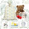 2Pcs Extra Large Baby Gift Bag Baby Shower 48"x 36" Jumbo Plastic Present Bag Eucalyptus Leaves Birthday Large Gift Wrapping Bags Oversized Oh Baby Sage Green Gender Reveal Birthday Party Favors view 4