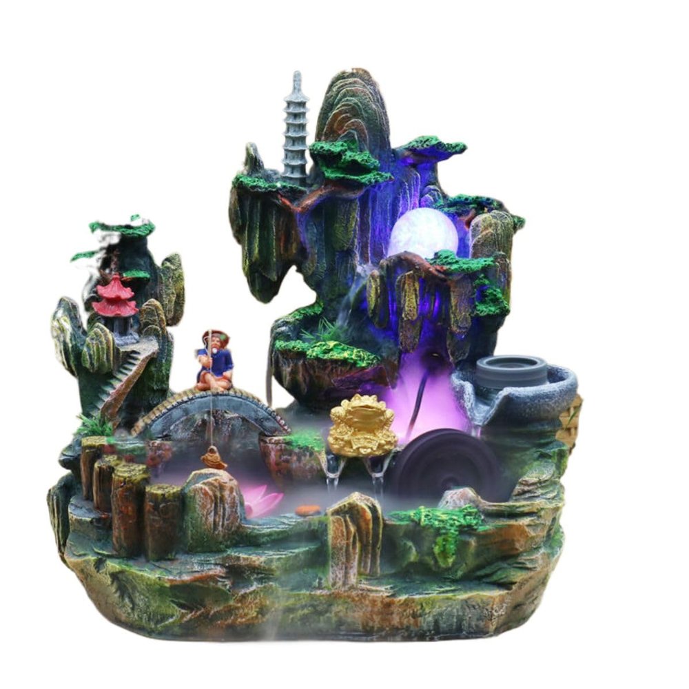 Creative living room home accessories to attract wealth, feng shui, water fountain, rockery, handicrafts, opening housewarming gifts RTTYJKUJHNRT28