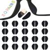 AURAADORN 20 Pair Eyeglass Nose Pads for Glasses,0.03" Ultra-Thin Eyeglasses Nose Pads Anti Slip,Adhesive Nose Pads for Glasses,Silicone Nose Pads for Eyeglass (20 Pair-Black Thin) view 1
