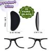 AURAADORN 20 Pair Eyeglass Nose Pads for Glasses,0.03" Ultra-Thin Eyeglasses Nose Pads Anti Slip,Adhesive Nose Pads for Glasses,Silicone Nose Pads for Eyeglass (20 Pair-Black Thin) view 2