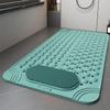 31.5x31.5IN Square Non Slip Shower Mat with Foot Scrubber Brush,Strong Suction Cups Foot Massager Cleaner Bath Mat ,with Drain Holes Bathtub Mats Pads,Shower Mat with Drain Holes,Non-slip bath rugs.(G view 1