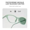 Cyxus Photochromic Glasses for Women UV Protection with Blue Light Blocking Trendy Cat Eye Frame8192A41 Green view 3