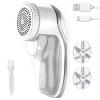 NineLife Basics Rechargeable Fabric Shaver Lint Remover, Sweater Shaver Clothes Shaver, Stainless Steel Blades, Suitable for Clothes, Sweater, Couch, Blanket, Wool (B) view 4