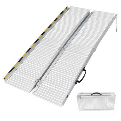 BEJONI Wheelchair Ramp 5FT, Portable Wheelchair Ramps for Home Steps, Aluminum Folding Handicap RampsThreshold Ramps for Home Entry, Wheelchairs, Scooters, Doorway, 29.1''W