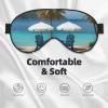 KLBTR Soft Chairs Beside The Blue Sea Sky Printed Eye Mask,Adjustable Breathable Eye Masks for Sleep,Light Blocking & Double-Sided, Black view 3