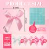 Verichy 120PCS 2.7 Inches Mini Satin Ribbon Bows with 120PCS Glue Point Pink Bows Pretied Ribbon Bows Gift Bows for Candy Bag DIY Crafts Wedding Birthday Part Decorations view 2