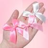 Verichy 120PCS 2.7 Inches Mini Satin Ribbon Bows with 120PCS Glue Point Pink Bows Pretied Ribbon Bows Gift Bows for Candy Bag DIY Crafts Wedding Birthday Part Decorations view 3