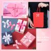 Verichy 120PCS 2.7 Inches Mini Satin Ribbon Bows with 120PCS Glue Point Pink Bows Pretied Ribbon Bows Gift Bows for Candy Bag DIY Crafts Wedding Birthday Part Decorations view 4