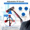 Water Fed Pole Kit Outdoor Window Cleaner Glass Solar Panel Cleaning System, Window Washing Kit with 3.6 to 12 M Telescoping Extension Pole,55cmbrush-30FT/9M view 3