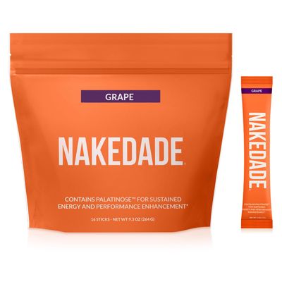 Nakedade Grape  Performance Enhancing Sports Drink Powder - Electrolyte Powder  No GMOs or Artificial Sweeteners, Gluten-Free, Soy-Free, Dairy-Free  16 Sticks