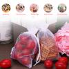 100PCS Premium Sheer Organza Bags, 4x4.72 Inch Drawstring Gift Bag, White Wedding Favor Bag, Jewelry Gift Bags for Party, Christmas, Jewelry, Festival Bathroom Soaps, Makeup Organza, Wrapping Supplie (White) view 2