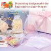 100PCS Premium Sheer Organza Bags, 4x4.72 Inch Drawstring Gift Bag, White Wedding Favor Bag, Jewelry Gift Bags for Party, Christmas, Jewelry, Festival Bathroom Soaps, Makeup Organza, Wrapping Supplie (White) view 3