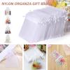 100PCS Premium Sheer Organza Bags, 4x4.72 Inch Drawstring Gift Bag, White Wedding Favor Bag, Jewelry Gift Bags for Party, Christmas, Jewelry, Festival Bathroom Soaps, Makeup Organza, Wrapping Supplie (White) view 4
