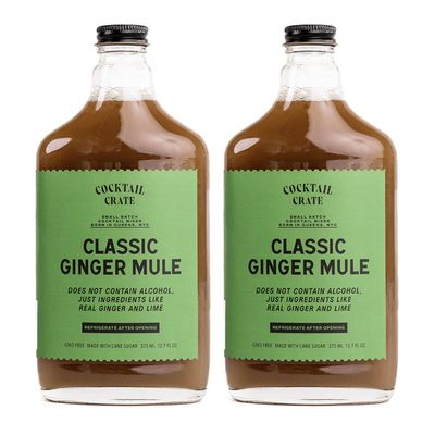 Cocktail Crate Premium Ginger Mule Drink Mixer | Award Winning Craft Cocktail Mixers for True Connoisseurs | Premium Cocktail Syrup Creations with Aromatic Bitters, Demerara Sugar | 12oz - 2 pack