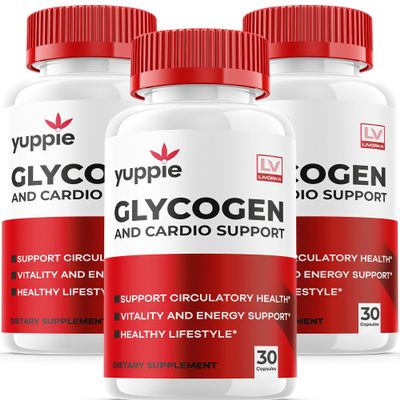 (3 Pack) YuppieGlycogen Capsules, YuppiePills, YuppieVitamins Capsules, YuppieGlycogen Advanced Formula 90 Capsules for 3 Months