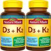 Nature Made Vitamin D3 K2, 5000 IU (125 mcg) Vitamin D, Dietary Supplement for Bone, Teeth, Muscle and Immune Health Support, 30 Softgels, 30 Day Supply - Pack of 2 view 1