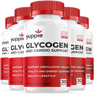 (5 Pack) Yuppie Glycogen Capsules, Yuppie Pills, Yuppie Vitamins Capsules, Yuppie Glycogen Advanced Formula, Yuppie, Yuppie Gummies 150 Capsules for 5 Months