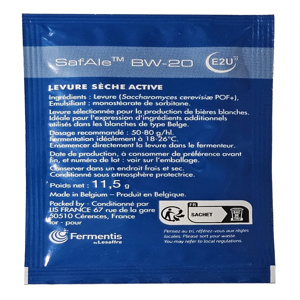 Belgian-Style Yeast SafAle BW-20 11.5 g