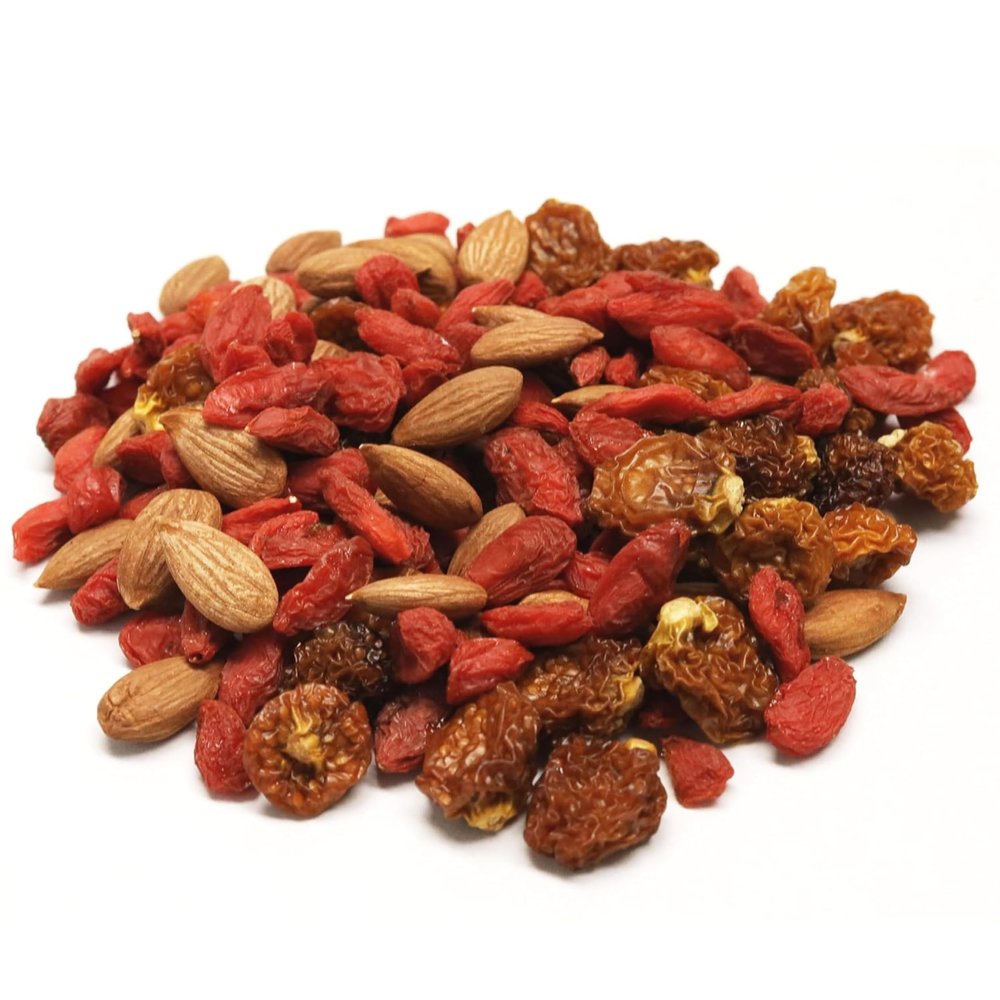 Anna & Sarah 16 Oz Organic Healthy Trio Mix, Sweet Apricot Kernel, Gojiberry, Goldenberry, NON GMO, Gluten Free, Kosher, Vegan Superfood in Resealable Bag,1 Lb