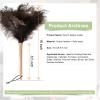 16 Inch Ostrich Feather Duster with Wooden Handle for Eco Friendly Cleaning of Delicate Items Antiques and Electronics Ideal for Home Office and Car 2 Pack view 3