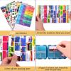 2 Pcs Travel Pill Organizer with Labels, Portable Travel Medicine Daily Pill Container Organizer 7 Day Pill Case Storage Vitamin Fish Oil (Blue & Gray, 320 Medicine Lables) view 3