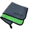 LALEVIDA Clean Wipe Kitchen Towels Lint-Free Cloths for Dish Drying 12x12 inch (30x30cm), Grey and Green, MABU-001 view 1