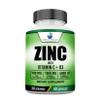 American Standard Supplements Zinc 100mg, Vitamin C 1000mg, and Vitamin D3 5000 IU (125mcg) Per Serving - Gluten Free, Non-GMO, 60 Capsules, 30 Servings view 1